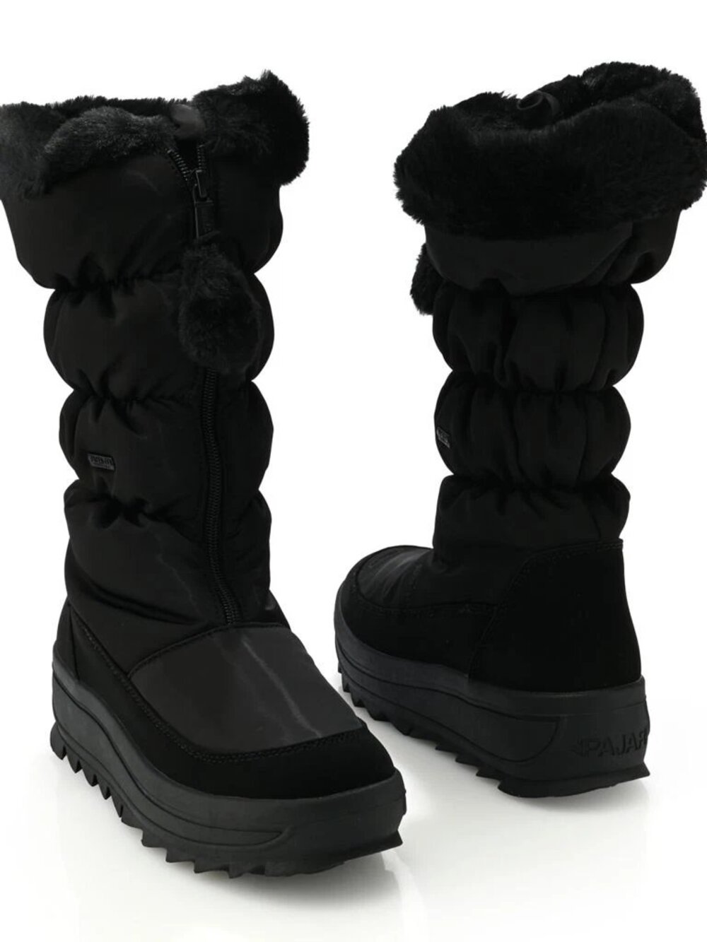 Womens Pajar Canada Toboggan 2.0 Black Shearling Wool Blend Lining Boots 7 - 7.5